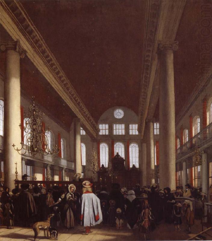 REMBRANDT Harmenszoon van Rijn Interior of the Portuguese Synagogue in Amsterdam china oil painting image